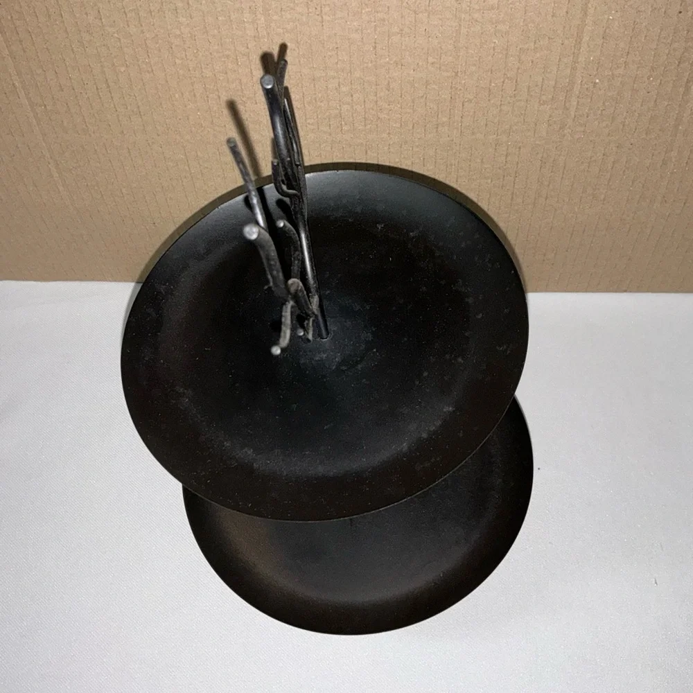 Halloween Crooked Style Tree Deer Antlers Two-Tier Metal Stand - Picture 10 of 13